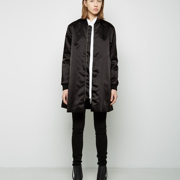 Acne Studio long satin bomber jacket (2015)